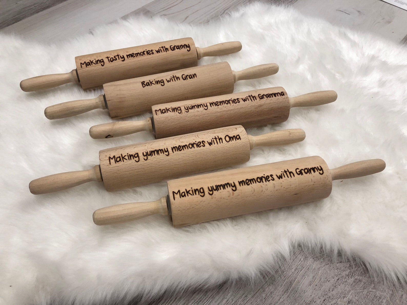 Personalized Rolling Pin Gift for Grandma 5th Anniversary Etsy