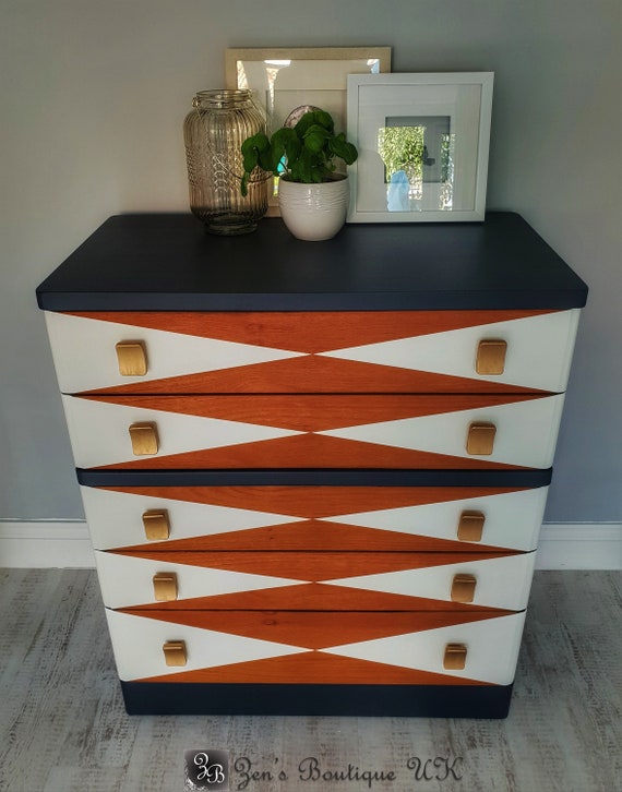 Mid Century Retro Vintage Chest Of Drawers Etsy