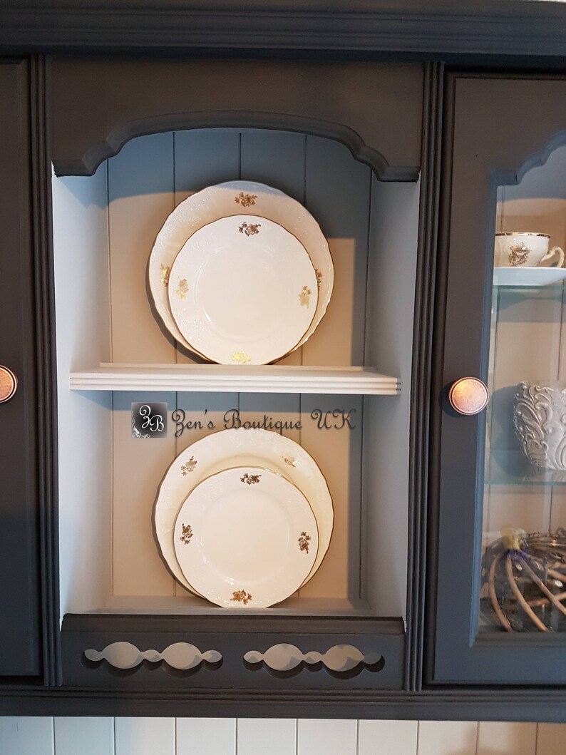 NOW SOLD. Welsh Dresser,black Painted Kitchen Storage, Farmhouse