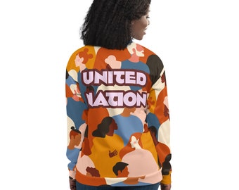 Just Peaceful design United Nation Women's Bomber Jacket