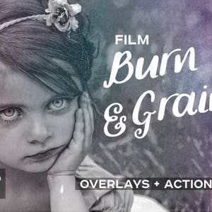 Download Package Film Burn & Grain Effect Overlays Photoshop Actions — Textures with quick Actions, Photo Collection
