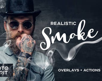 Fog & Smoke Overlays Effect Photoshop Actions — Download Pack of Overlays in JPG with quick Actions, Photo Collection, Texture Pack