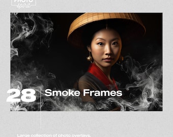 Smoke Frames Overlay Effects - Add a Mystical Ambiance to Your Photography, Adobe Photoshop Actions, Style, Photo Design