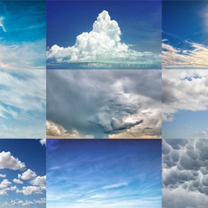 Clouds Sky Ersatz Paket für Adobe Photoshop - Wolken-Himmel-Effekt, Wolken-Overlays, Wolken Photoshop, Himmel-Effekt, Himmel-Ersatz-Effekt.