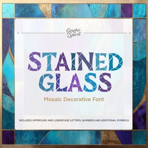 Stained Glass Mosaic Alphabet Letters For Decorative Art Projects And DIY Home Crafting