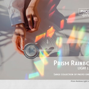Prism Rainbow Light Leaks Overlays for Photoshop - effects for photo design, overlay color, light leaks, lens flares, glow, hipster overlay.