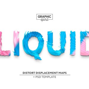 LIQUID Distort Disposition Maps - Texte & Bilder verwandeln. LIQUID Art, Filter Photoshop, LIQUID Effekt, Smart Layers, Abstrakter Hintergrund.