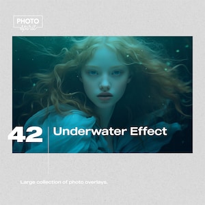 Underwater Effect Photo Overlays, Ocean Depth Effect, Sea Texture Layer, Blue Water Filter, Marine Photo Edit, Aquatic Fantasy