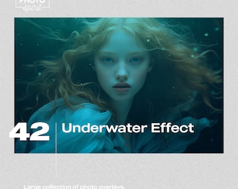 Underwater Effect Photo Overlays, Ocean Depth Effect, Sea Texture Layer, Blue Water Filter, Marine Photo Edit, Aquatic Fantasy
