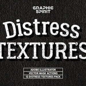 Vectoracties voor noodtexturen voor Adobe Illustrator: grungetextuur, oud effect, halftoon, uitknipmasker, hipstereffect, stippentextuur.