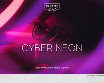 Cyber Neon Photo Aesthetic Pink Light Leaks Overlays Adobe Photoshop Actions, Prism Light Leaks Effect, Style, Photo Design.