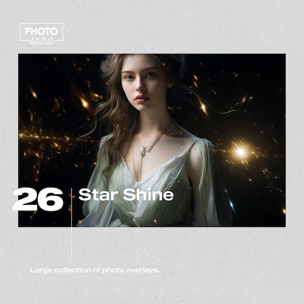 Sternenglanz-Effekt Foto Overlays - Magisches Licht, funkelnde Sterne, Traumhaftes Ambiente, wunderlicher Stil
