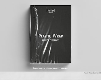 Plastic Wrap Effect Overlays for Photoshop (JPG & PNG)