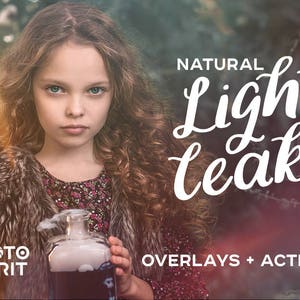 Natural Light Leaks JPG Overlays Actions HD Effects Photoshop — Textures with quick Actions, Photo Collection, Download Package