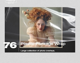 Plastic Wrap Photo Overlays: Creative Texture (JPG, PNG)
