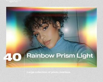 Rainbow Prism Light 40 Premium Overlays JPG For Stunning Photo Effects And Enhancements