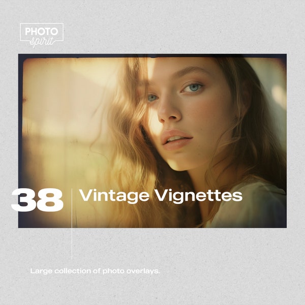 Vintage Vignettes Photo Effect Overlay Collection: Classic Sepia, Light Leak & Darkened Edge Effects