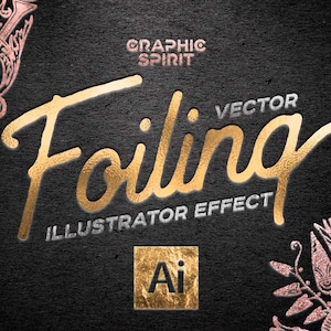 Vektorfolie WERKZEUG für Adobe Illustrator - Effektfolie, Folienstile, Hologrammfolie, Texturen, Aktion, Folienstempel, Illustrator Effekte.