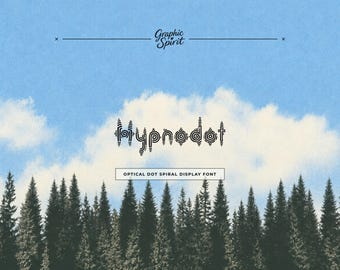Hypnodot Optical Dot Display Font for motion posters, album art, experimental branding, editorial layouts