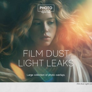 Film Dust Light Leaks Photo Overlay Effect Adobe Photoshop Actions, Aesthetic Dust Effects, Colorful Film Light Leaks, Style, Photo Design.