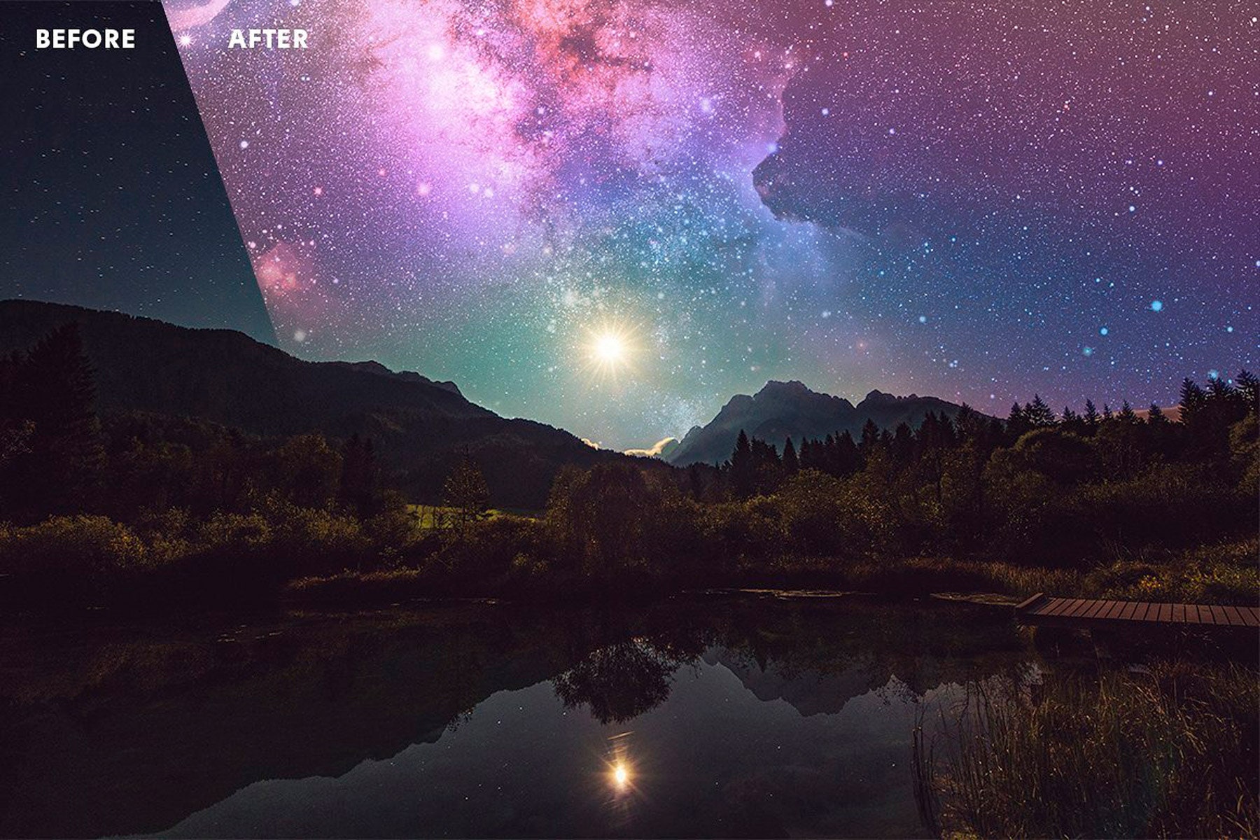 Night Sky Starry Photoshop Overlays + Actions - Etsy
