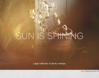 Sun is Shining Photo Aesthetic Sunny Light Leaks Overlays Adobe Photoshop Actions, Sun Light Leaks Effect, Style, Photo Design.