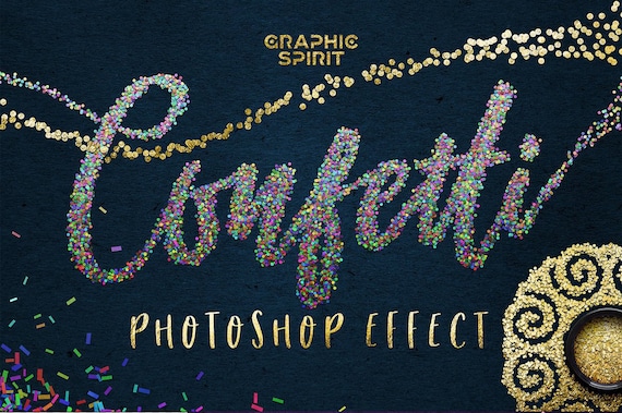 Confetti Effect for Adobe Photoshop: Styles, Brushes, Actions