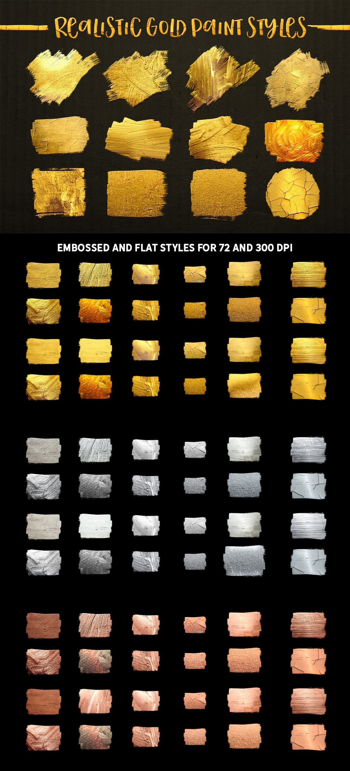 TOOLKIT Gold Paint Effect for Adobe Gold Embossed Etsy