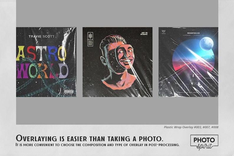 Plastic Wrap Effect Overlays for Photo Design Wrap Etsy