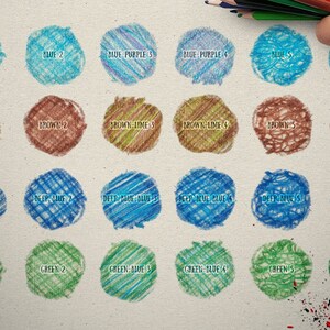 COLOR PENCIL BOX Adobe Photoshop Styles - Hand Drawn Textures With Real ...