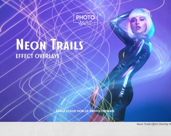 Neon Trails Photo Overlays: Glow Effects for Photoshop