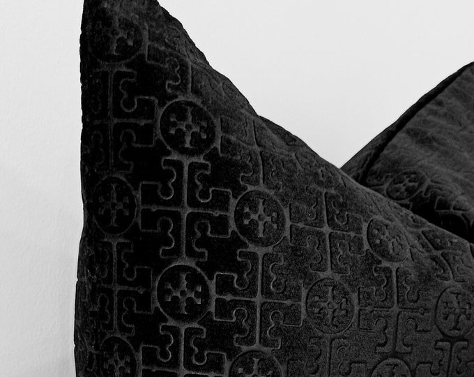 Luxury Black Velvet Throw Pillows Black Pillows Velvet Etsy