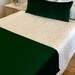 Double-sided Dark Emerald Green Velvet Bed Runner Bed Scarf | Etsy