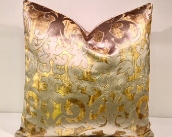 Funda de almohada de terciopelo dorado de lujo, almohadas doradas, almohadas decorativas de terciopelo, almohadas de tiro, cojín de terciopelo, almohadas de terciopelo dorado 18X18 20X20