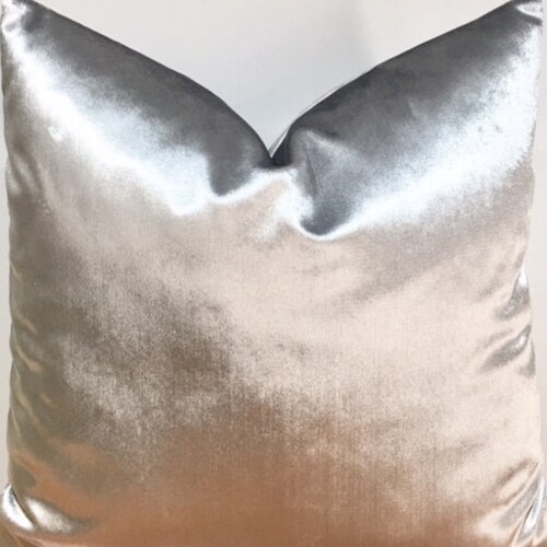 Luxury Silver Velvet Pillow Cover Throw Pillow Cushion Case Etsy