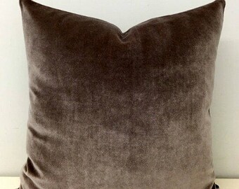 Brown Velvet Pillow Etsy
