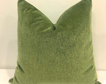 Luxury Moss Green Cotton Velvet Pillow Moss Green Cotton Velvet Pillow Cover