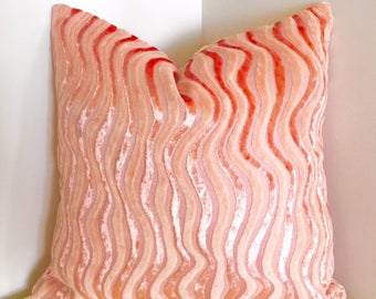 Salmon Pink Velvet Pillow Cover With Salmon Pink Velvet Pillow Cover Pink