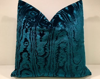 Items Similar To Samarkand Peacock Blue Velvet Pillow Cover On Etsy