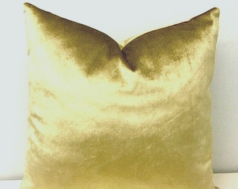 Luxury Gold Velvet Pillow Cover, Decorative Pillow Case, Throw Cushion Cover, Handmade Home Decor Pillow Sham, Couch Cushion Case, All Sizes