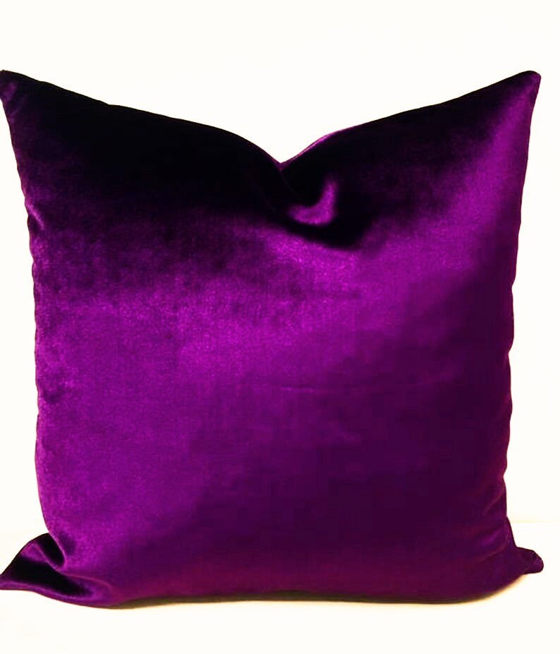 Luxury Purple Velvet Pillow Cover Velvet Pillow Purple Etsy