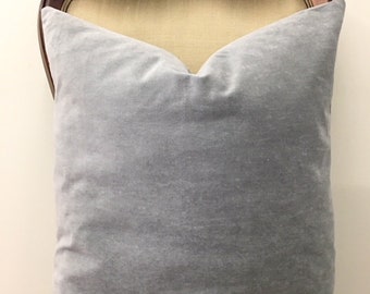 Luxury Gray Velvet Pillow Cover, Velvet Throw Pillow Case, Decorative Cushion Cover, Sofa Pillows, 18X18 20X20 Gray Velvet Pillows, All Size