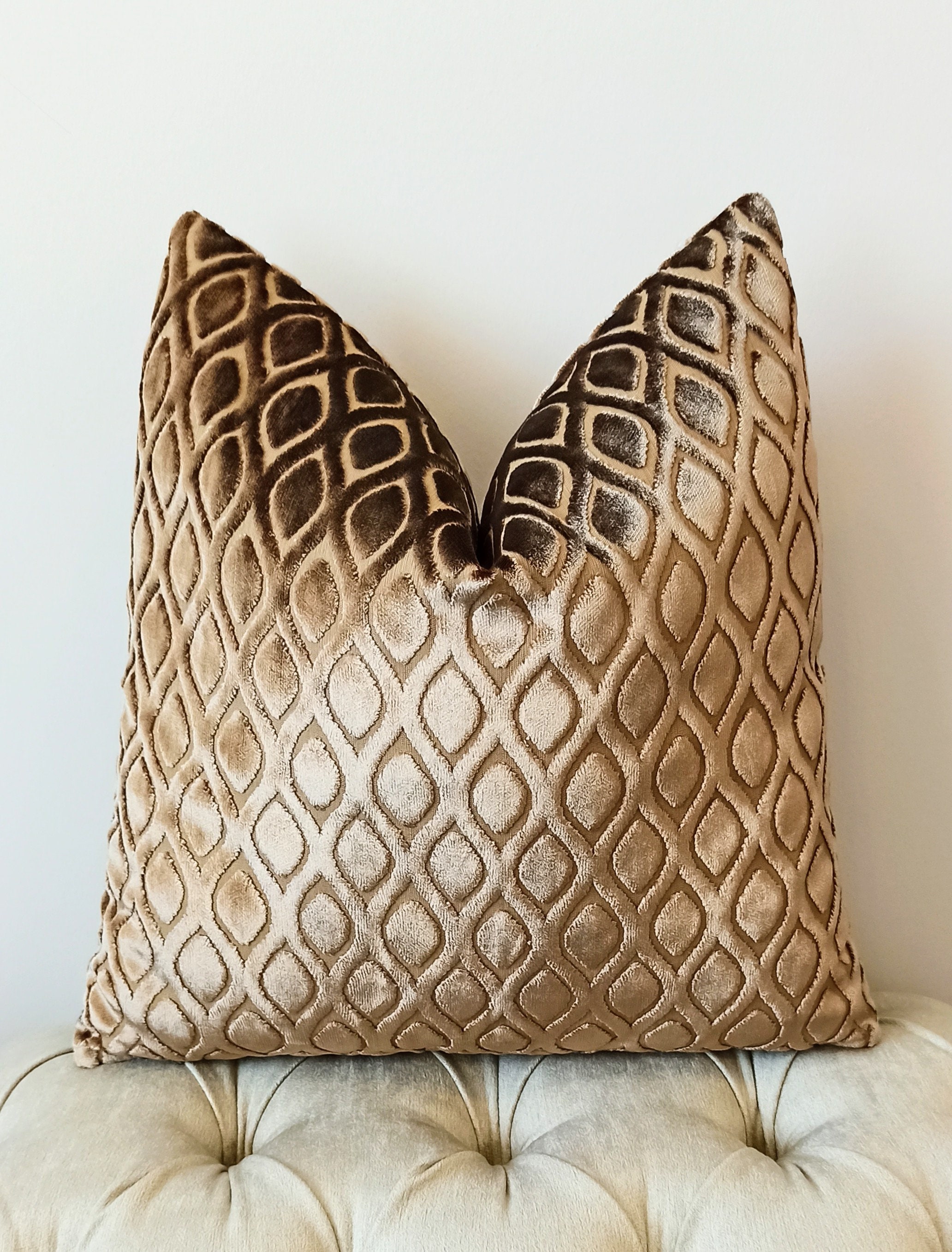 Luxury Dark Bronze Velvet Pillow Cover Velvet Pillows Bronze Etsy