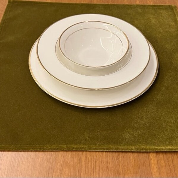 Handmade Velvet Table Runner & Placemat Set – UK Made, Machine Washable, Custom Lengths