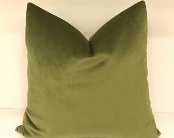 Moss Green Pillow Cover, Green Pillow Cover, Green Throw Pillow Cover, Decorative Pillow Cover, Cushion Cover, Moss Green Velvet Pillows