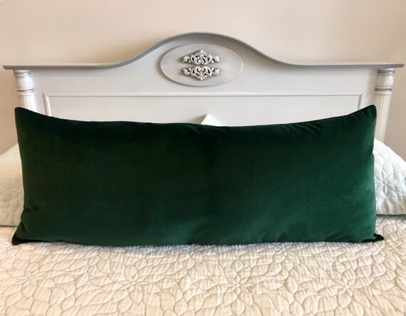 emerald green velvet pillow