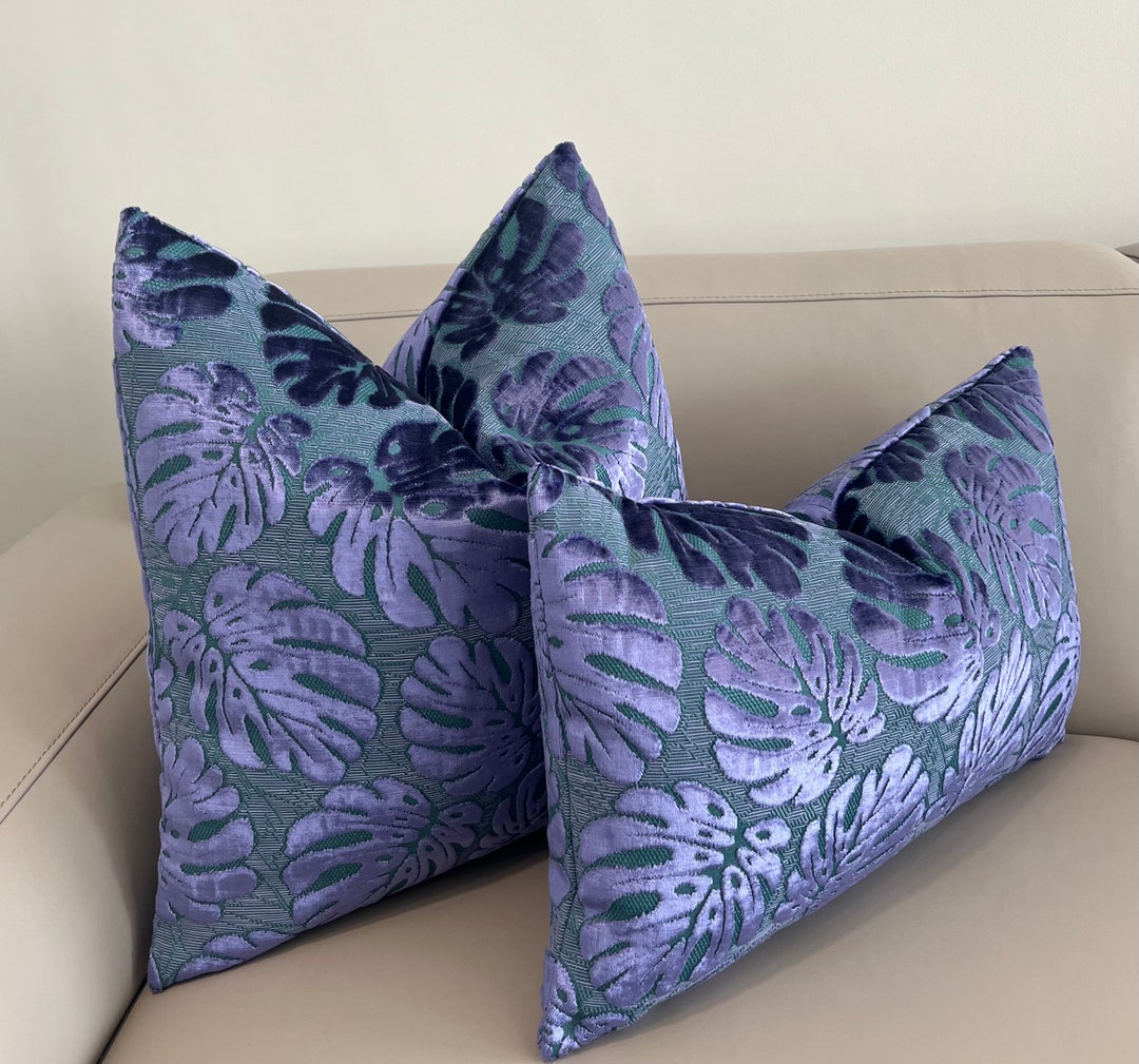 Lavender Velvet Pillow Cover, Purple Pillow Case, Decorative Throw
