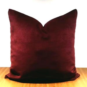 Federa per cuscino in velluto bordeaux, cuscino di lusso, federa decorativa, federa morbida europea, su misura, cuscino decorativo 18x18