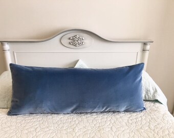 long blue pillow