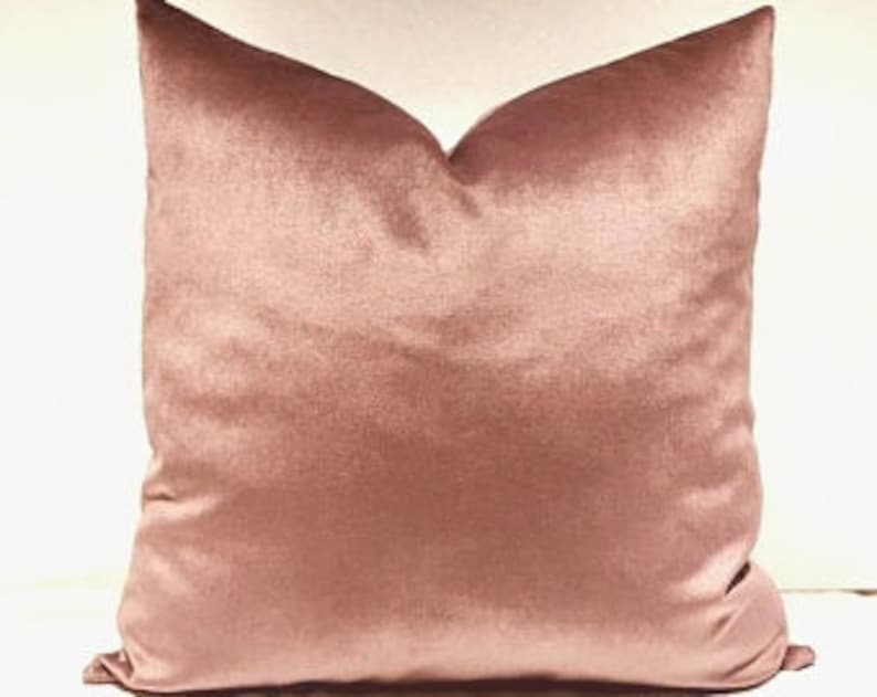 Luxury Dusty Rose Velvet Throw Pillows Velvet Pillow Cover Etsy